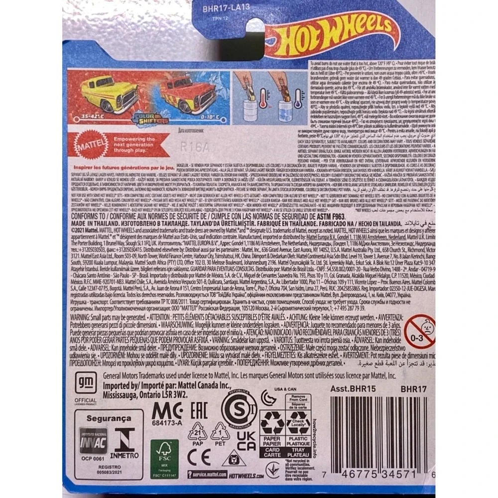 Hot Wheels '55 Chevy Panel Color Shifters 1:64 Die-cast Model Truck SUV NIP 2021